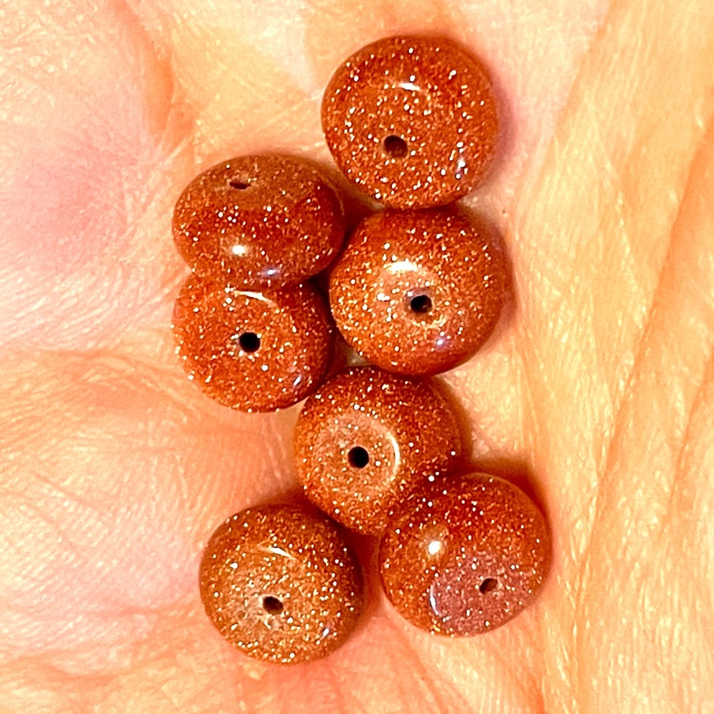 Lot of 64 Goldstone Beads